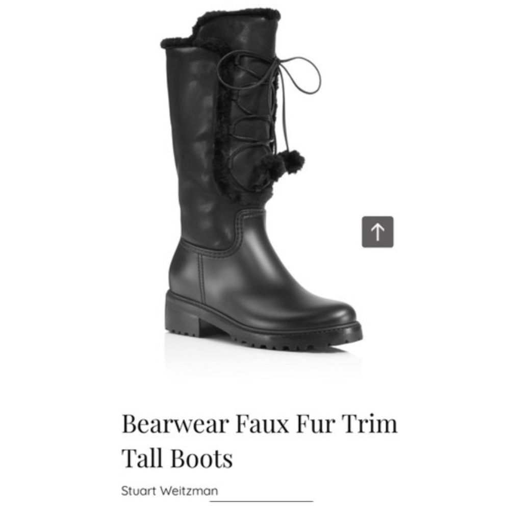 Stuart Weitzman Bearwear faux fur trim tall boot